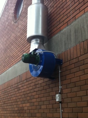 outside wall dust control